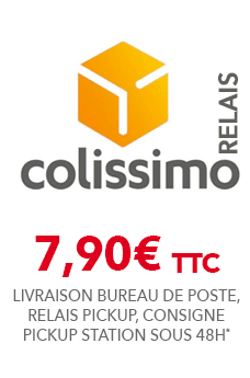 Livraison en point retrait avec Colissimo à 7,90€ TTC